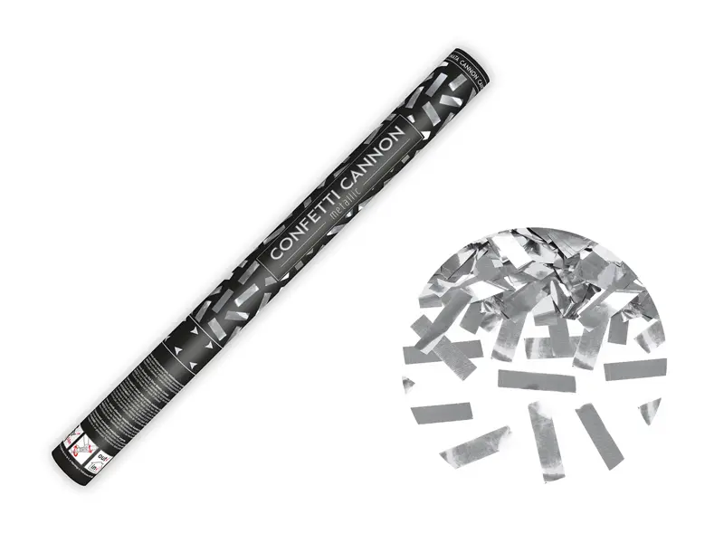 CONFETTI CANNON SILVER