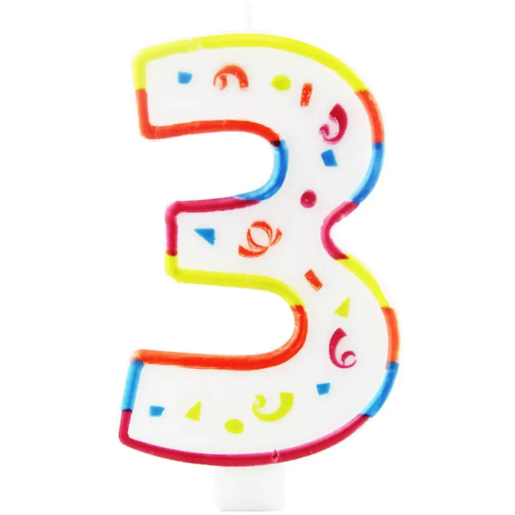 BIG CANDLES NUMBERS 3