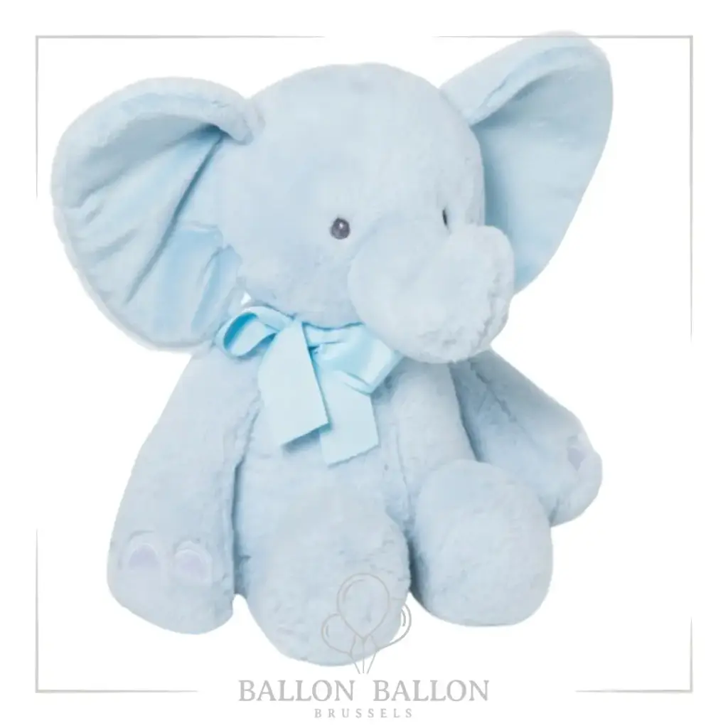 Éléphant en peluche bleu (26cm)