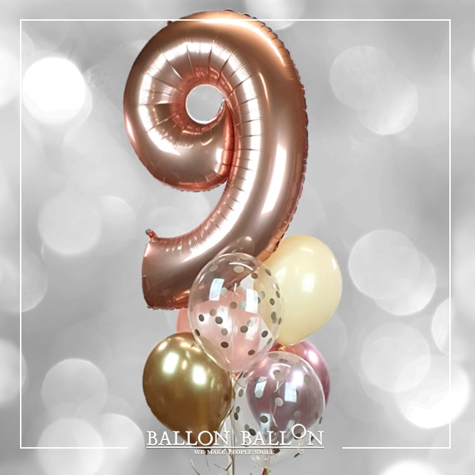 Bouquet 1 Chiffre rose doré (1)