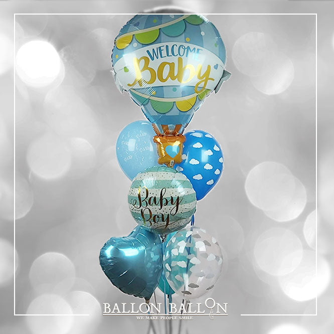 Bouquet de ballons naissance Garçon