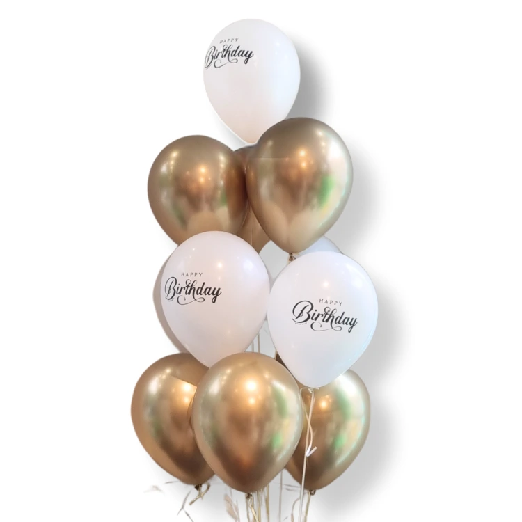 Bouquet Anniversaire doré et blanc