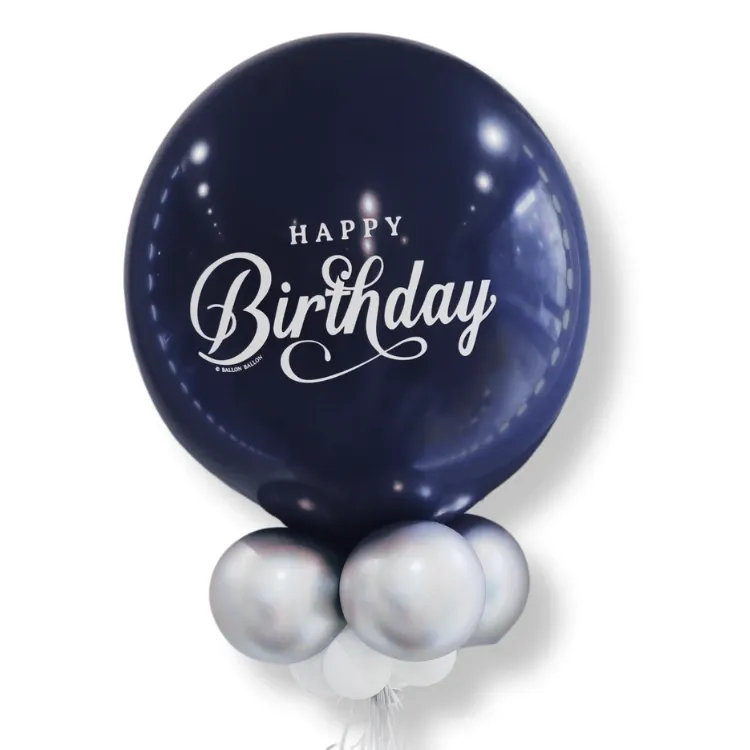Ballon géant anniversaire bleu