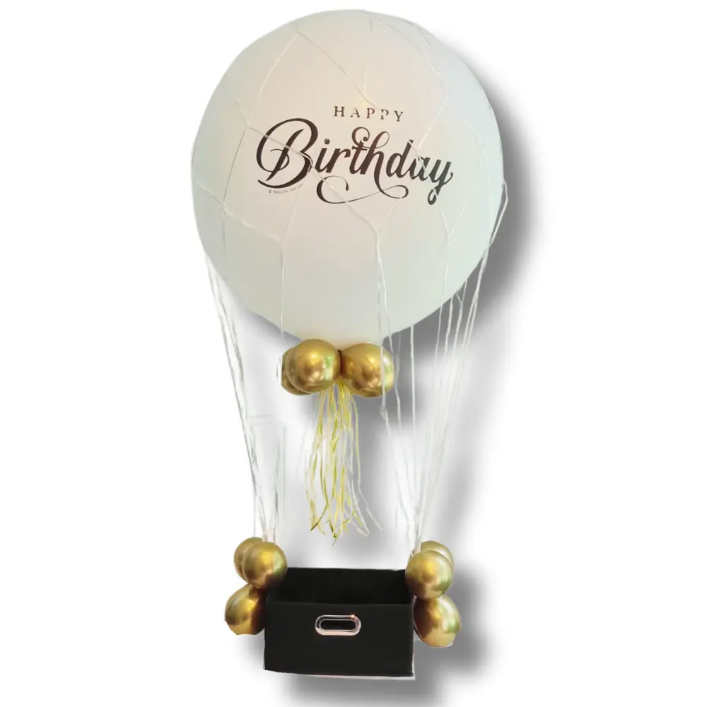 Montgolfière anniversaire blanc